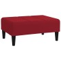 Poggiapiedi Rosso Vino 78x56x32 cm in Velluto
