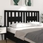 Testiera per Letto Nera 141x4x100 cm in Legno Massello di Pino