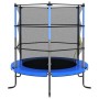 Set Trampolino con Rete di Sicurezza Rotondo 140x160 cm Blue