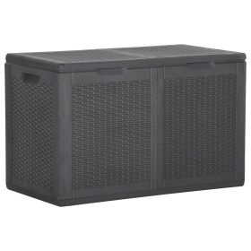 Baule da Giardino 180 L Nero in Rattan PP