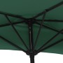 Ombrellone da Balcone Palo in Alluminio Verde 300x155 cm a Metà