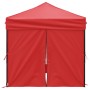 Tenda per Feste Pieghevole con Pareti Laterali Rosso 2x2 m