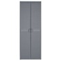 Armadio da Giardino Grigio 65x45x172 cm in Rattan PP