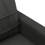 Set di Divani 4 pz con Cuscini Nero in Tessuto
