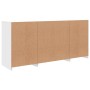 Credenza con Luci LED Bianca 142,5x37x67 cm