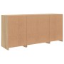 Credenza con Luci LED Rovere Sonoma 142,5x37x67 cm