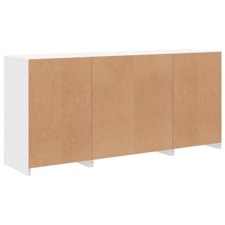 Credenza con Luci LED Bianca 142,5x37x67 cm