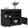 Credenza con Luci LED Nera 81x37x67 cm