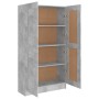 Libreria Grigio Cemento 82,5x30,5x150 cm in Legno Multistrato