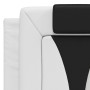Letto con Materasso Bianco e Nero 140x200 cm in Similpelle