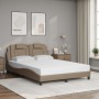 Letto con Materasso Cappuccino 140x200cm Similpelle