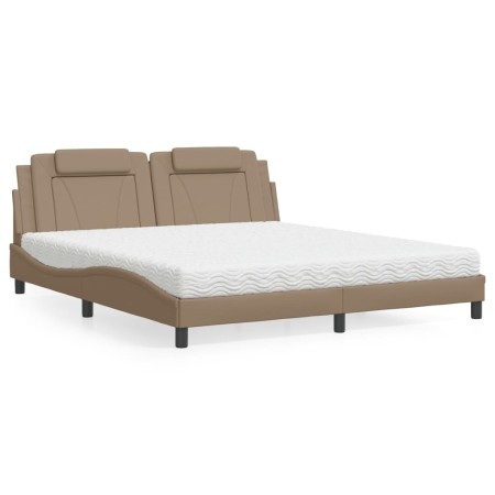 Letto con Materasso Cappuccino 180x200cm Similpelle