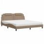 Letto con Materasso Cappuccino 180x200cm Similpelle