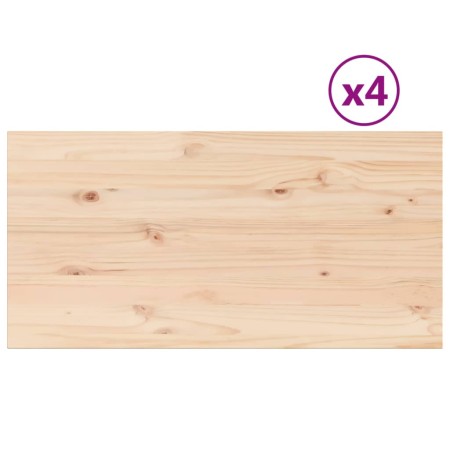 Piani Tavolo 4 pz 100x50x2,5cm Rettangolare Legno Massello Pino