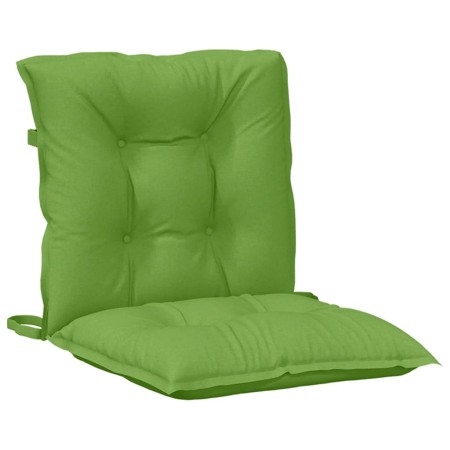 Cuscini Sedia Schiena Bassa 6 pz Verde Mélange 100x50x7 Tessuto