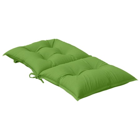 Cuscini Sedia Schiena Bassa 6 pz Verde Mélange 100x50x7 Tessuto