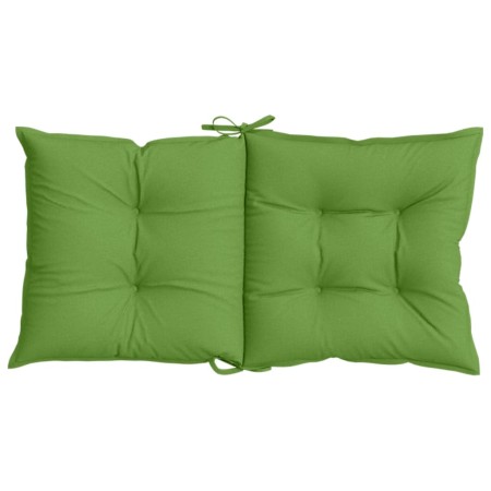 Cuscini Sedia Schiena Bassa 6 pz Verde Mélange 100x50x7 Tessuto