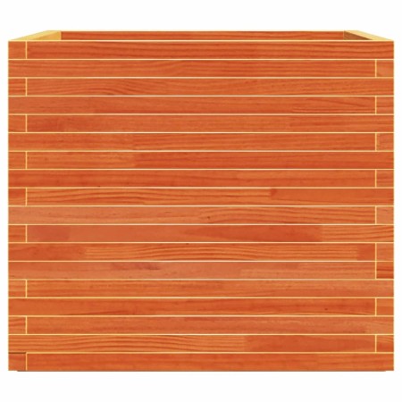 Fioriera Giardino Marrone Cera 80x80x72 cm Legno Massello Pino