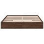 Giroletto Cassetti Rovere Marrone 180x200 cm Legno Multistrato