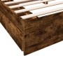 Giroletto con Cassetti Rovere Fumo 180x200 cm Legno Multistrato