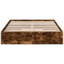 Giroletto con Cassetti Rovere Fumo 140x190 cm Legno Multistrato