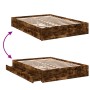 Giroletto con Cassetti Rovere Fumo 140x190 cm Legno Multistrato