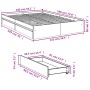 Giroletto con Cassetti Rovere Fumo 140x190 cm Legno Multistrato