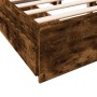 Giroletto con Cassetti Rovere Fumo 135x190 cm Legno Multistrato