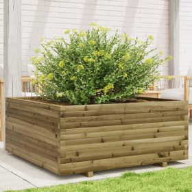 Fioriera da Giardino 110x110x49,5 cm Legno di Pino Impregnato