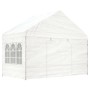 Gazebo con Tetto Bianco 11,15x4,08x3,22 m in Polietilene