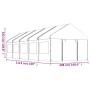 Gazebo con Tetto Bianco 11,15x4,08x3,22 m in Polietilene