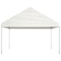 Gazebo con Tetto Bianco 6,69x4,08x3,22 m in Polietilene