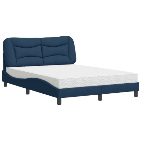 Letto con Materasso Blu 120x200 cm in Tessuto