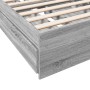 Giroletto Cassetti Grigio Sonoma 75x190 cm Legno Multistrato