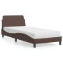 Letto con Materasso Marrone 90x190 cm in Similpelle