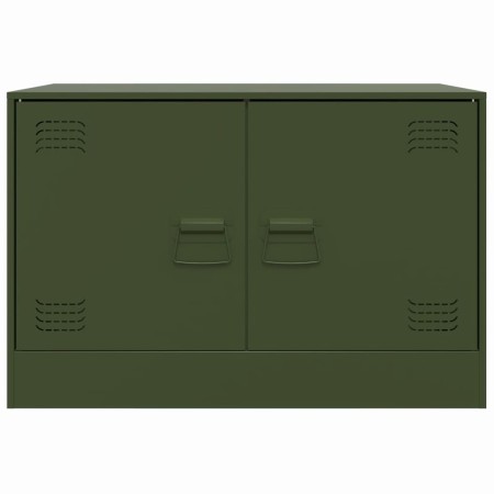 Mobili TV 2 pz Verde Oliva 67x39x44 cm in Acciaio