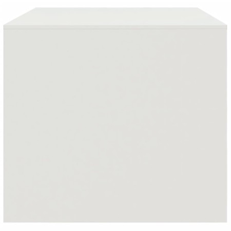 Tavolino da Salotto Bianco 67x50x44 cm in Acciaio