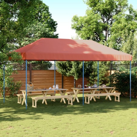 Tenda da Festa Pieghevole Pop-Up Terracotta 580x292x315 cm