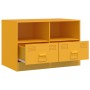 Mobili TV 2 pz Giallo Senape 67x39x44 cm in Acciaio