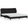 Letto con Materasso Nero 180x200 cm in Similpelle