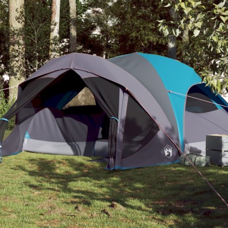 Tenda Familiare Cabina per 6 Persone Blu Impermeabile