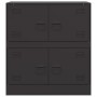 Credenza Nera 67x39x73 cm in Acciaio