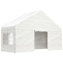 Gazebo con Tetto Bianco 4,46x5,88x3,75 m in Polietilene