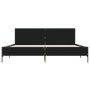 Giroletto Nero 200x200 cm in Legno Multistrato e Metallo