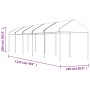 Gazebo con Tetto Bianco 11,15x2,28x2,69 m in Polietilene