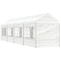 Gazebo con Tetto Bianco 8,92x2,28x2,69 m in Polietilene