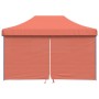 Tendone per Feste Pieghevole Pop-Up con 4 Pareti Terracotta