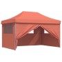 Tendone per Feste Pieghevole Pop-Up con 4 Pareti Terracotta