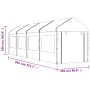 Gazebo con Tetto Bianco 8,92x2,28x2,69 m in Polietilene