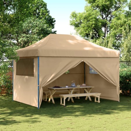 Tendone per Feste Pieghevole Pop-Up con 4 Pareti Beige